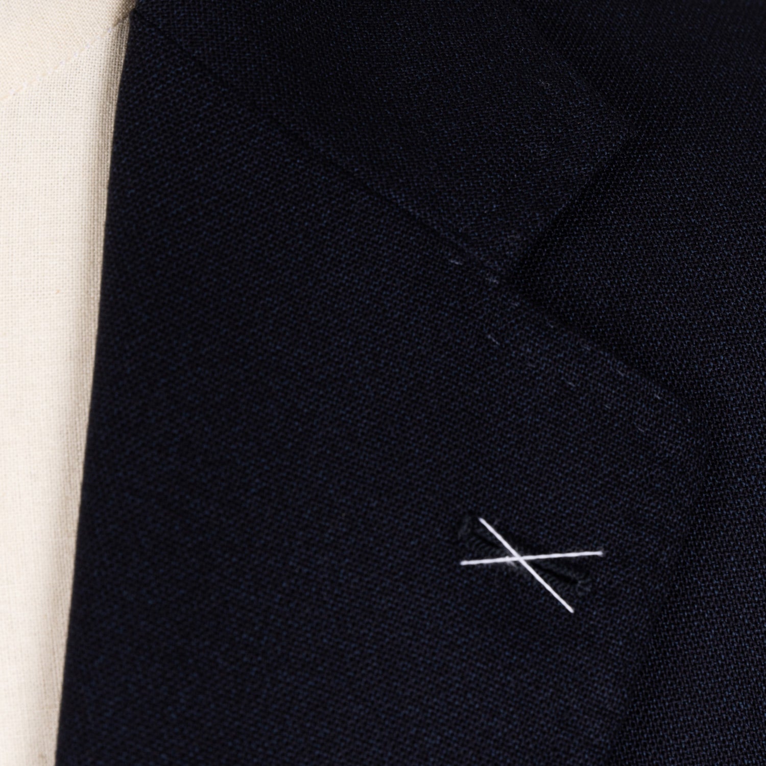 MJ Exclusive: Dark Blue Jacket "Golden Fox" made from pure Wool - handmade